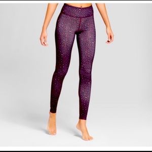 Joy Lab full length purple leopard print leggings
